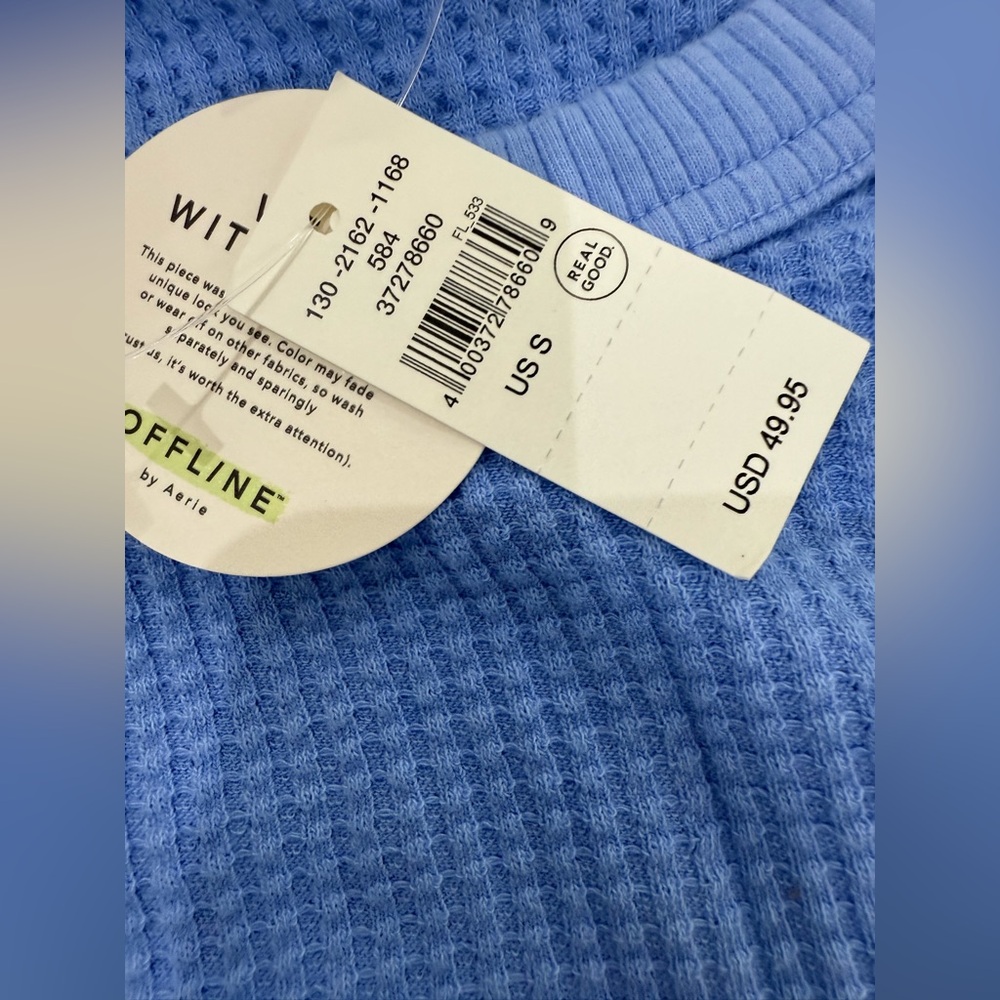 Aerie offline waffle knit thermal long sleeve graphic tee - Picture 4 of 6